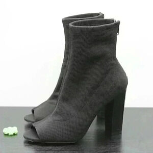 Aldo Women’s Black Fabric Back Zipper Boots